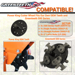 Power King Self Propelled 14HP Stump Grinder w/ Extra Teeth, Tow Bar, & Electric Start PK0803-SP
