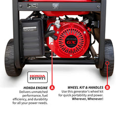 Tomahawk 4000 Watt Honda Portable Generator TG4000H