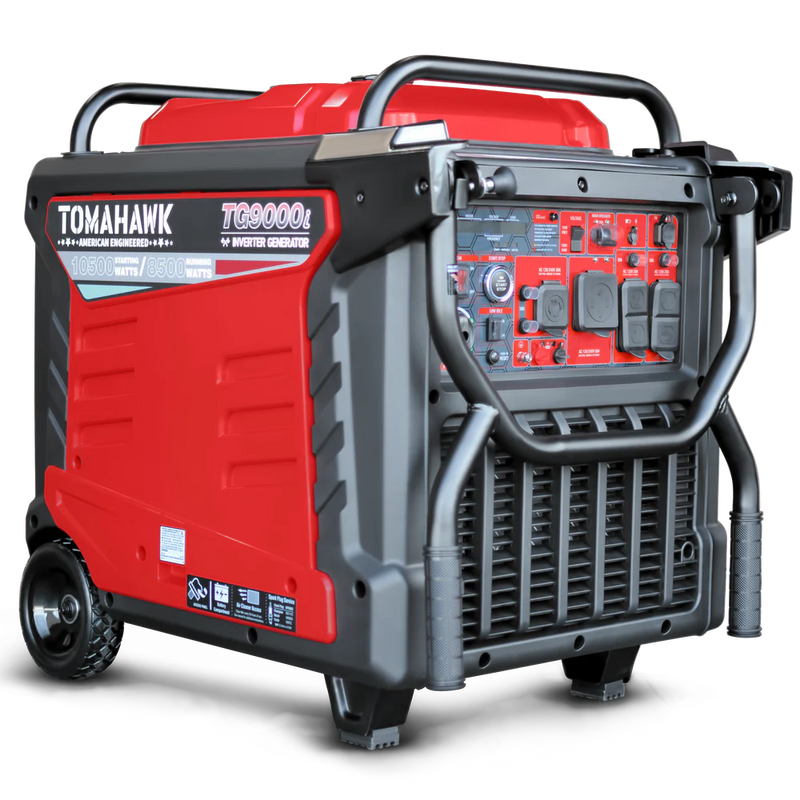 Tomahawk 10,500 Watt Inverter Generator Electric Start Super Quiet Portable Gas Power TG9000i