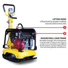 Tomahawk 6.5 HP Honda Reverse Hydraulic Plate Compactor TPC175H