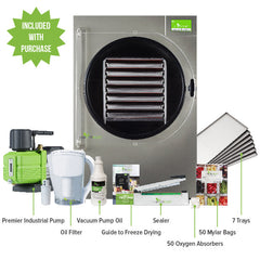 Harvest Right X-Large Stainless Steel 7 Tray Home Pro Freeze Dryer with Mylar Starter Kit - N-HRFDXLSS-PP