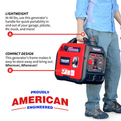Tomahawk 2000 Watt Inverter Gas Power Portable Generator TG2000i