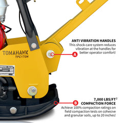 Tomahawk 6.5 HP Honda Reverse Hydraulic Plate Compactor TPC170H