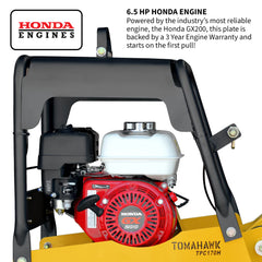 Tomahawk 6.5 HP Honda Reverse Hydraulic Plate Compactor TPC170H